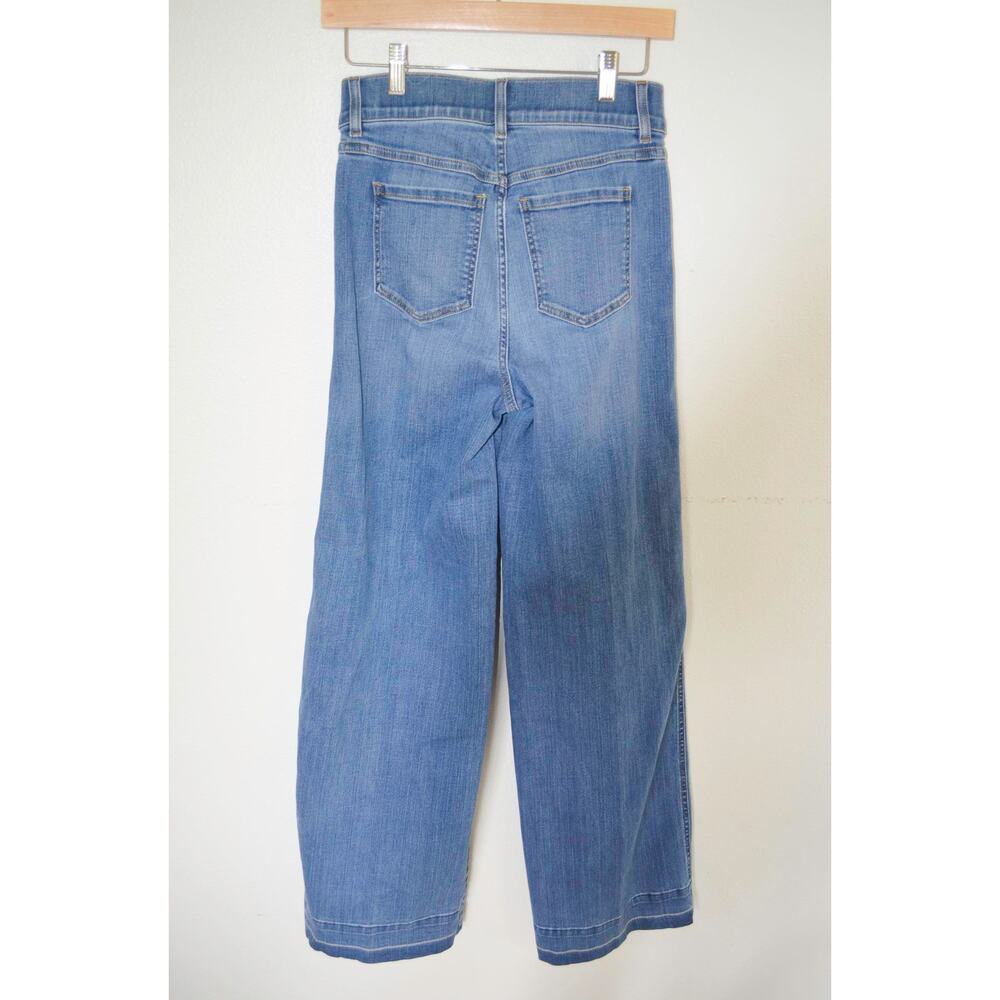 Spanx Wide Leg Jeans Pull on Front Seam Size Small - Picture 3 of 6